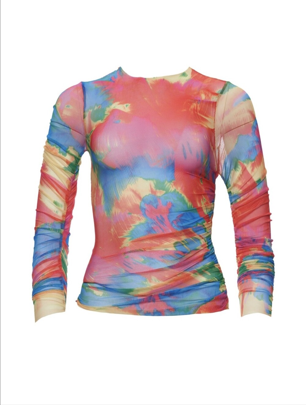 Ser.o.ya. Janey Mesh Top in Abstract Palm XS NWT